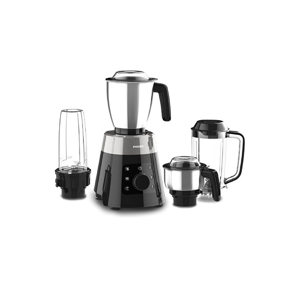 Philips HL777/00 Mixer Grinder, 750W, 4 Jars, Smart One-Touch Mode, 50%* Reduction in sound power, Digital Interface, Intelli-speed Technology for Pre-Set cooking, Soft Sound Technology