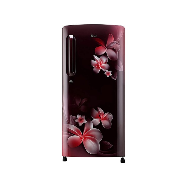 LG 190 L 3 Star Direct Cool Single Door Refrigerator(GL-B201ASPX.ASPZEBN, Scarlet Plumeria, Smart Inverter Compressor)