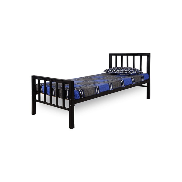 Casagroves Engineered Wood Standard Bed Single Bed-(Black)