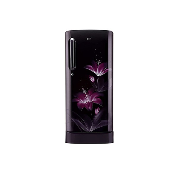 LG 190L 5 Star Inverter Direct-Cool Single Door Refrigerator (GL-D201APGZ, Purple Glow, Base stand with drawer)