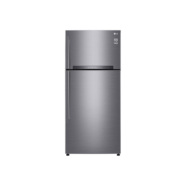 LG 516 L 3 Star Inverter Frost-Free Double Door Refrigerator (GN-H602HLHQ, Platinum silver)
