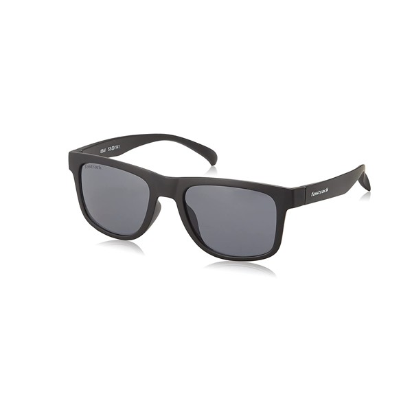 Fastrack UV Protected Square Men's Sunglasses - (P424BK1|53|Grey Color Lens)