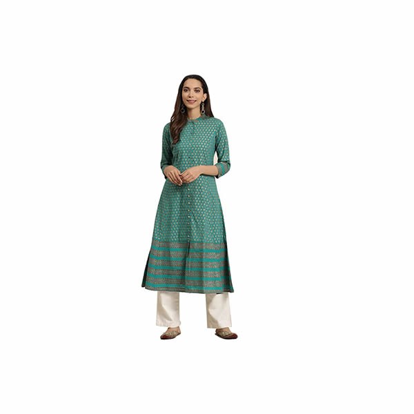 Women's Cotton Floral Printed Anarkali Kurta for Women