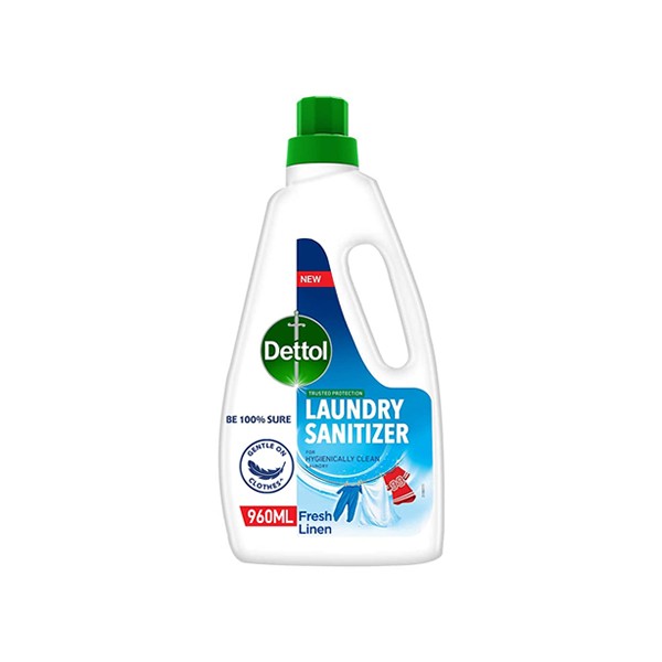 Dettol After Detergent Wash Liquid Laundry Sanitizer, Fresh Linen - 960ml