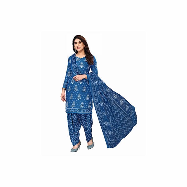 Women's Crepe Printed Unstitched Salwar Suit Dress Material With Dupatta