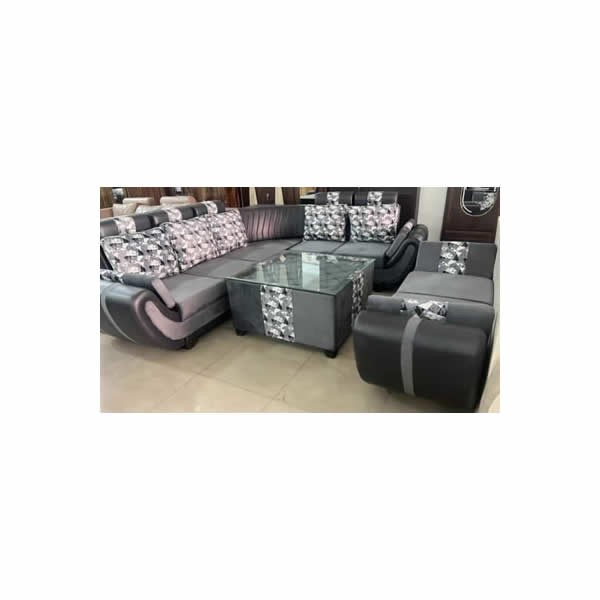 LOCAL Wooden L Shaped Sofa, Living Room