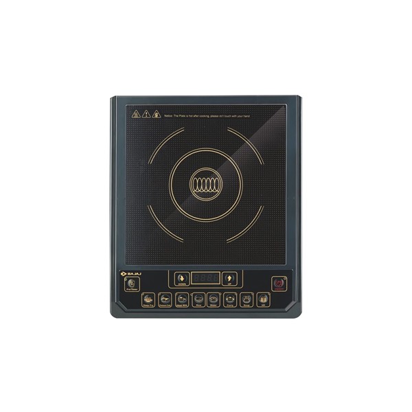 Bajaj Majesty ICX-3 1400W Induction Cooktop with Pan sensor and Voltage Pro Technology, Black