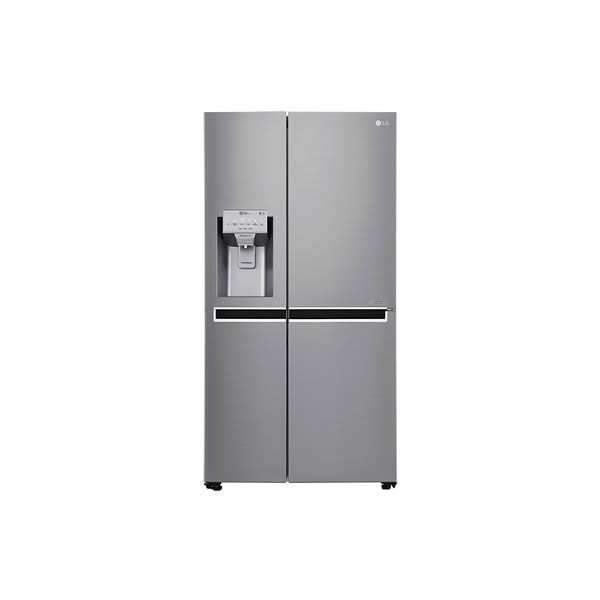 LG 668 L Inverter Linear Frost Free Side-by-Side Refrigerator (GC-L247CLAV, Platinum Silver, With Water & Ice Dispenser, Hygiene Fresh)